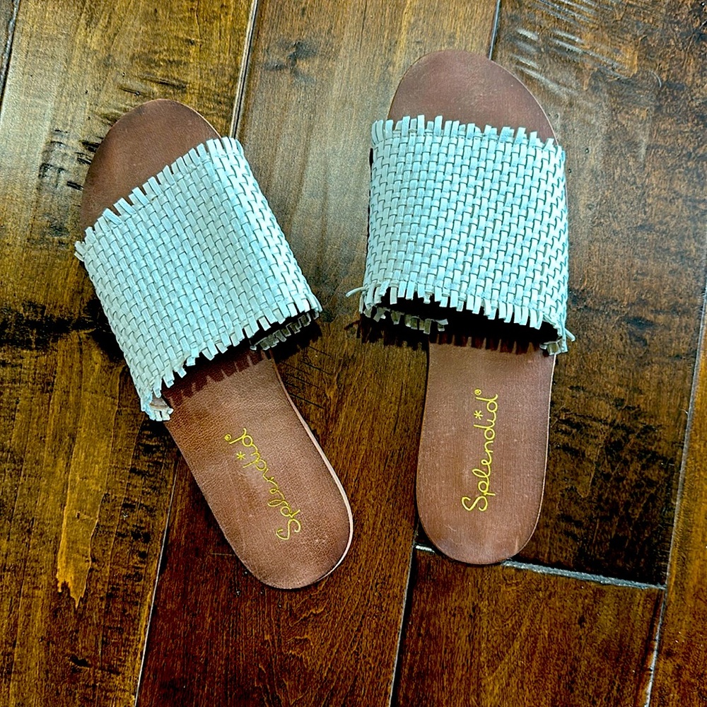 Splendid Leather Slide On Sandals